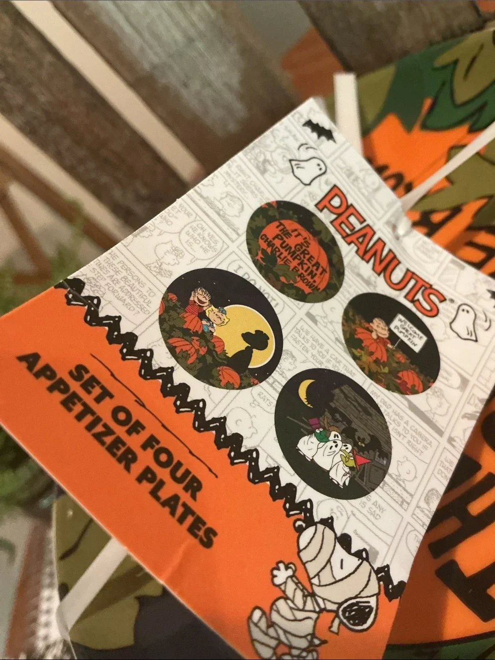 Peanuts Halloween Appetizer Plates - Set of 4
